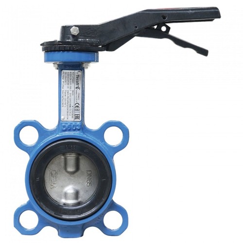 Затвор ручной с чугунным диском и рукояткой межфланцевый 1,6 МПа EPDM ЗПФ GG25 ЛАЗ 50х41 мм в Самаре