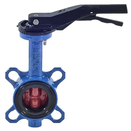 Затвор ручной с чугунным диском и рукояткой межфланцевый 1,6 МПа EPDM VPI4448 GGG50 Tecofi 250х67,5 мм в Самаре